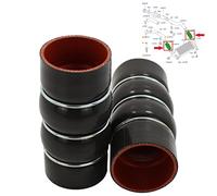 BIAREN 2X Silicone Intercooler Turbo Hose Pipe for Ford Transit Tourneo Connect 1.8 DI TDCI (2002-2013) 2T1Q6N650AB 1201165 5T166N650AB 1417829