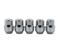 BIAREN 5x Capped Wheel Nuts Set For Ford Transit Mk8 Transit Tourneo Custom 5644266 5196786 ACPA1012KXA ACPA1012KXB, Non Locking, Chrome, Stainless Steel