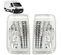 BIAREN Door Wing Mirror Indicator Lamp Lens Left And Right Set For Peugeot Boxer Fiat Ducato Citroen Relay (2006 Onwards) 6325H0 6325H1 71748252 71748253