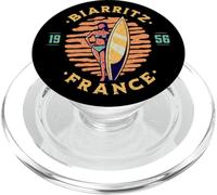 Biarritz France 1956 Surfer Distressed Print PopSockets PopGrip for MagSafe