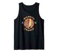 Biarritz France 1956 Surfer Distressed Print Tank Top