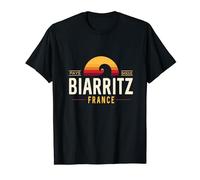 Biarritz France | Biarritz Pays Basque France Retro Wave T-Shirt