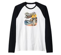 Biarritz France Lighthouse Raglan Baseball Tee