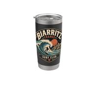 Biarritz France Surf Club Surfer Stainless Steel Insulated Tumbler