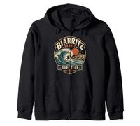 Biarritz France Surf Club Surfer Zip Hoodie