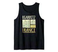 Biarritz France Surfboards and Waves Tank Top