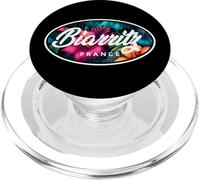 Biarritz France Tropical Flowers Oval PopSockets PopGrip for MagSafe