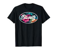 Biarritz France Tropical Flowers Oval T-Shirt