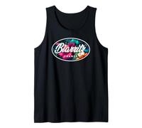 Biarritz France Tropical Flowers Oval Tank Top