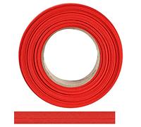 Bias binding made of 100% cotton - 10 mx 40 mm (folded) edging tape, cotton ribbon, bias binding - Ideal for DIY sewing - Made in Belgium, on a roll (red)