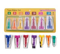 Bias Binding Maker,Bias Tape Maker,Fabric Bias Tape Maker Tool Set 6/9/12/15/18/21/25mm for Sewing Binding Quilting Tools Arts and Crafts
