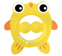 BIASTNR Shower Cap Baby, Adjustable Baby Shampoo Caps, Suitable for Babies, Toddlers, ChildrenSoft Silicone Waterproof Shampoo Shield (Yellow)