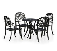 Biatro Set Cast Aluminium Balcony Table&Chairs 3/5 Piece Multi Colours vidaXL