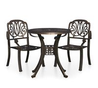 Biatro Set Cast Aluminium Balcony Table&Chairs 3/5 Piece Multi Colours vidaXL