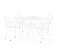 Biatro Set Cast Aluminium Furniture Table&Chair 3/5 Piece Multi Colours vidaXL