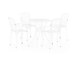 Biatro Set Cast Aluminium Garden Table Chairs 3/5 Piece Multi Colours vidaXL