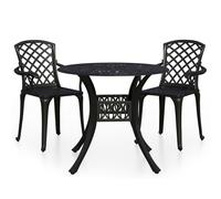 Biatro Set Cast Aluminium Table Chairs Balcony 3/5 Piece Multi Colours vidaXL