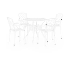 Biatro Set Cast Aluminium Table Chairs Balcony 3/5 Piece Multi Colours vidaXL