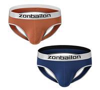 BIATWOWR Jocks Strap Thong Underwear Men Sexy Soft Tagless Mesh Undie Jockstraps Black 2XL