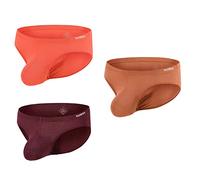 BIATWOWR Mens Bulge Enhancing Underwear Briefs Underwear Enhancing Ball Pouch Low Rise Soft Breathable Underwears Man Pants Bikini Brief XL