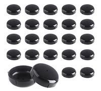 Biaungdo 1.5 Inch Wrought Iron Patio Furniture Feet, Patio Furniture Seating Glides, Round Outdoor Chair Leg Floor Protectors, End Cap Feet Inserts, Pack of 24 (Black)