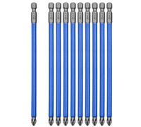 Biaungdo 10pcs 6 Inch Magnetic Long Hex Phillips Screw Head Electric Screwdriver Bits Set (PH2 x 150MM)