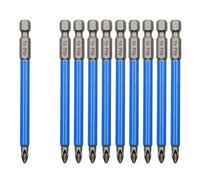 Biaungdo 10Pcs Magnetic PH2 Phillips Bits Set 3.5 inch Long Anti Slip #2 Bit (PH2 x 90MM)