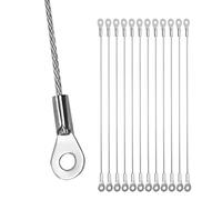 Biaungdo 12 Pcs 25cm/10 Inch Cabinet Door Restraint Rope, Stainless Steel Restraint Cable Flexible Cabinet Hinge Limiter Metal Door Opening Angle Limiter for Limit Cupboard Door Swing