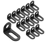 Biaungdo 18x18x30mm/0.7"x0.7"x1.2" Adjustable Right Angle Brackets L-Shape Corner Brace Support Black- (15 Pcs)