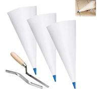 Biaungdo 3 Pack Tile Grout Masonry Mortar Bag & Brick Jointer & Tuck Pointers, Heavy Duty Piping Bags Grout Sealer Bag for Tile Installation(Blue)