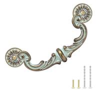 Biaungdo 4 Pcs 150mm/6 Inch Hole Center Pull Handles, Zinc Alloy Rustic Vintage Style Drop-Down Bail Swing Dresser Pull Handle Antique Drawer Handles for Kitchen, Cabinet