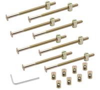 Biaungdo M6 x 100mm Bunk Bed Bolts, Hex Drive Socket Furniture Barrel Screws Bolt Nuts Furniture Crib Baby Bed Bolt with Wrench(12 Pcs)