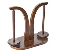 Biaxial Thread Stand - Crochet Thread Holder | Magnetic Thread Dispenser Holder - Wooden Crochet Yarn Holder, Rotating Sewing Tool, Double Yarn Spinner Craft Accessories