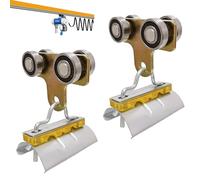 BIAXJUNY 4 Wheel Cable Trolley System, Trolley Roller Four Bearing Trolley Assembly for Use with 1-5/8" Wide and All1-5/8" or Taller Strut Channel (2pcs)