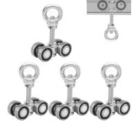 BIAXJUNY 4 Wheel Trolley Assembly Roller, Silent Unistrut Trolley, Solid Steel, M10 Bolt, Lifting Eye Nuts, 1-5/8" Wide Strut Channel (4)
