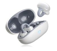 biaze D77-Pro Earbuds for Sleeping, Open Ear Clip-On ENC Noise Cancelling Headphones Bluetooth 5.4, Flexible Soft and Comfortable IPX5 Suit for Sport/Wearing Spectacle, Long Battery Life Fast Charging