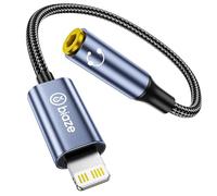 biaze Lightning to 3.5mm Headphone Jack Adapter, DAC Chip, Hi-Fi Audio. Compatible with iPhone 14/13/12/11/XR/XS/8 & iPad. 2025 Wired Earphone Converter for Gaming & Calls