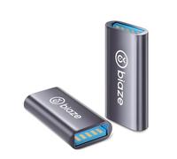 biaze USB 3.0 Coupler Female to Female Adapter, USB A to USB A Extension Connector for Joining Two Male Cords, High Speed Data Transfer Extender with Aluminium Shell