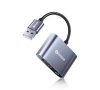 biaze USB Sound Card, USB to 3.5mm Jack Adapter, External Sound Card for Windows Mac Linux PS4 PS5 SWITCH(Y68)