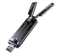biaze Wireless WiFi 6E Adapter 5400Mbps USB 3.0 - Dual Band Gaming WiFi Adapter for PC and Laptop, Plug and Play WiFi 6E Network Card with External Antenna (WiFi6E 5400Mbps)