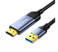 biaze ZH213 USB to HDMI Adapter Cable 1 m, Unidirectional USB A 3.0 Male to HDMI Male, 1080P 60Hz 5Gbps High Speed for Connecting Laptop/PC/PS5/Xbox/Switch to TV/Monitor/Projector