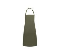 Karlowsky BLS 5 Pure Bib Apron Basic with Buckle and Pocket, 65% Polyester/35% Cotton, Moss Green, One Size