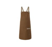 Bib apron with crossed straps and pocket Karlowsky Marron TU