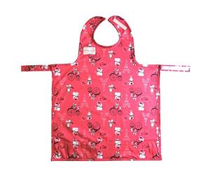 BIB-ON, A New, Full-Coverage Bib and Apron Combination for Infant, Baby, Toddler Ages 0-4. (French Mice)
