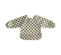 Mushie Weaning Bib Baby Long Sleeve | Toddler Bibs with Sleeves Waterproof | Adjustable Fit for 6-24 Months | Colour: Olive