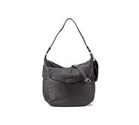 BIBA | Handbag for Woman from Genuine Leather, Boho Bag Leather Jersey X JEX5L, Short and Long Handle, Zip Closure, Genuine Cowhide Leather, Black Color