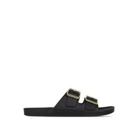 Biba Womens 2 Strap Slider Pool Shoes Black 5-6