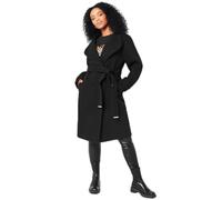 Biba Womens Billie Belted Coat Long Sleeve Black 14