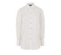 Biba Womens Branded Shirt Long Sleeve Cotton Blouse White 12