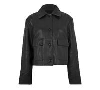 Biba Womens Leather Jacket Long Sleeve Black 12